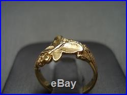 JAMES AVERY 14K GOLD RETIRED BUTTERFLY With FLOWERS RING #W77