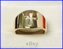 JAMES AVERY 14K GOLD WIDE CROSSLET RING Size 6 R-200 with JA Box