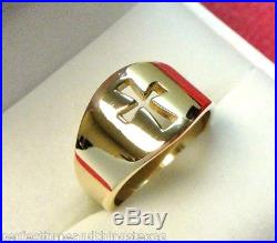 JAMES AVERY 14K GOLD WIDE CROSSLET RING Size 6 R-200 with JA Box