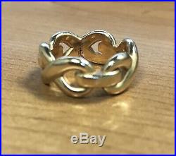 JAMES AVERY 14K Gold INFINITY BAND RING Size 7.5