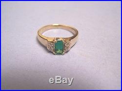 JAMES AVERY 14K Gold Verona Diamond Emerald Ring Size 5.75