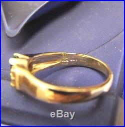 JAMES AVERY 14K Gold Verona Diamond Emerald Ring Size 5.75