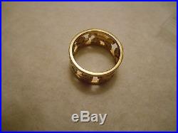 JAMES AVERY 14K OPEN WORK CAT BAND/RING, SIZE 6