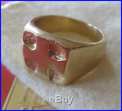 JAMES AVERY 14K SOLID YELLOW GOLD GREEK CROSS RING, SIZE 9, HEAVY