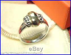 JAMES AVERY 14K & SS RETIRED BEADED KNOT RING Size 5.5 GOLD STERLING SILVER