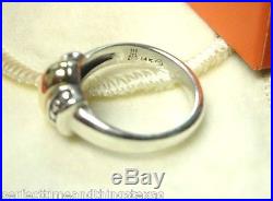 JAMES AVERY 14K & SS RETIRED BEADED KNOT RING Size 5.5 GOLD STERLING SILVER