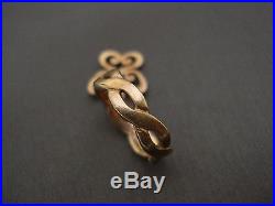 JAMES AVERY 14K YELLOW GOLD DANGLE RING BUTTERFLY TWISTED WIRE RING SIZE 2 #K334