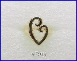 JAMES AVERY 14K YELLOW GOLD MOTHER'S LOVE HEART RING SIZE 6.75 LB2545