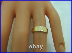 JAMES AVERY 14K YELLOW GOLD OPENWORK CROSS BAND RING size 4.25