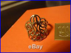 JAMES AVERY 14K YELLOW GOLD OPEN DESCENDING DOVE RING SIZE 8.5 RETIRED 4.0 GRAMS