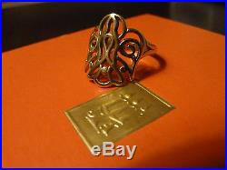 JAMES AVERY 14K YELLOW GOLD OPEN DESCENDING DOVE RING SIZE 8.5 RETIRED 4.0 GRAMS