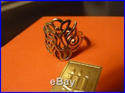 James Avery 14k Yellow Gold Open Descending Dove Ring Size 8.5 Retired 4.0 Grams