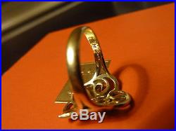 JAMES AVERY 14K YELLOW GOLD OPEN DESCENDING DOVE RING SIZE 8.5 RETIRED 4.0 GRAMS