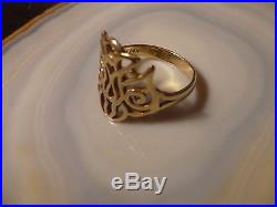 James Avery 14k Yellow Gold Open Descending Dove Ring Size 8.5 Retired 4.0 Grams