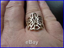 James Avery 14k Yellow Gold Open Descending Dove Ring Size 8.5 Retired 4.0 Grams