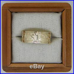 JAMES AVERY 14K YELLOW GOLD SONG OF SOLOMON MANS RING / BAND SIZE 13 12.3 GRAMS