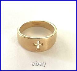 JAMES AVERY 14K Yellow Gold CROSSLET Ring Size 7