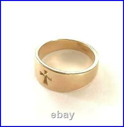 JAMES AVERY 14K Yellow Gold CROSSLET Ring Size 7