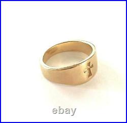 JAMES AVERY 14K Yellow Gold CROSSLET Ring Size 7