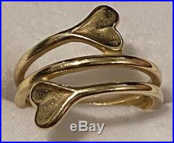 JAMES AVERY 14K Yellow Gold HEARTS EMBRACE RING Size 8
