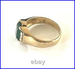 JAMES AVERY 14K Yellow Gold, Lab Created Emerald & Diamond BARCELONA Ring