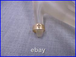 JAMES AVERY 14K Yellow Gold Open Cross Crosslet Graduated Ring Size 3.5