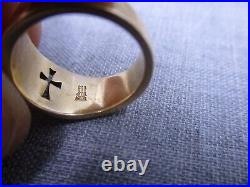 JAMES AVERY 14K Yellow Gold Open Cross Crosslet Graduated Ring Size 3.5