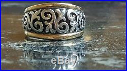 JAMES AVERY 14k/. 925 SCROLLED FLEUR-DE-LIS LILY FLOWER RING NO RESERVE! 3 DAYS