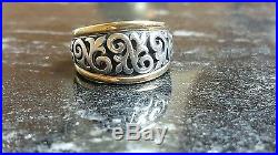 JAMES AVERY 14k/. 925 SCROLLED FLEUR-DE-LIS LILY FLOWER RING NO RESERVE! 3 DAYS