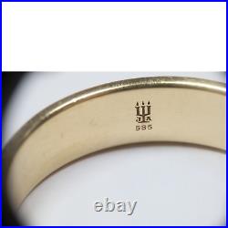JAMES AVERY 14k Gold Sz 13 Wide Athena Wedding Band Ring 8.6g #45357K