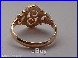 JAMES AVERY 14k YELLOW GOLD SPANISH SWIRL RING WAVE SCROLL SZ 4 with JA BOX