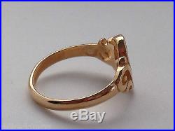 JAMES AVERY 14k YELLOW GOLD SPANISH SWIRL RING WAVE SCROLL SZ 4 with JA BOX