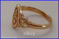 JAMES AVERY 14k YELLOW GOLD SPANISH SWIRL RING WAVE SCROLL SZ 4 with JA BOX