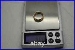 JAMES AVERY 585 14K Yellow Gold, GOLD TRESSE WEDDING RING size 6.5