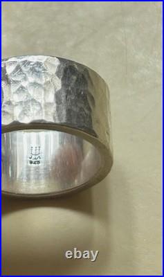 JAMES AVERY 925 Hammered Cigar Band Ring Sterling Silver