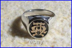 JAMES AVERY 925 STERLING SILVER & 14K GOLD Alpha and Omega RING SIZE 12