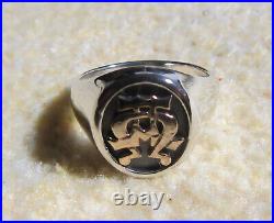 JAMES AVERY 925 STERLING SILVER & 14K GOLD Alpha and Omega RING SIZE 12