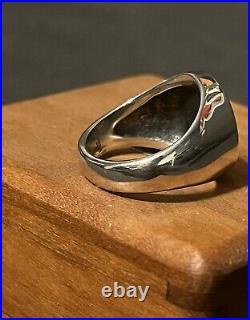 JAMES AVERY 925 STERLING SILVER & 14K GOLD Alpha and Omega RING SIZE 8 With Box