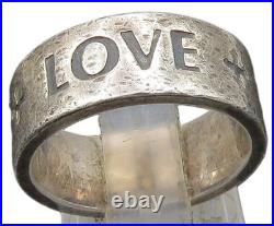 JAMES AVERY 925 Silver Vintage Faith Hope & Love Band Ring Sz 6 RG23106
