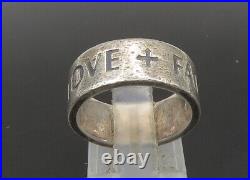 JAMES AVERY 925 Silver Vintage Faith Hope & Love Band Ring Sz 6 RG23106