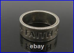 JAMES AVERY 925 Silver Vintage Faith Hope & Love Band Ring Sz 6 RG23106