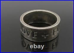 JAMES AVERY 925 Silver Vintage Faith Hope & Love Band Ring Sz 6 RG23106