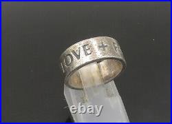 JAMES AVERY 925 Silver Vintage Faith Hope & Love Band Ring Sz 6 RG23106