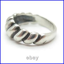 JAMES AVERY 925 Sterling Silver Vintage Ribbed Oxidized Ring Size 7.75 JAMES AVERY 925 Sterling Silver Vintage Ribbed Oxidized Ring Size 7.75
