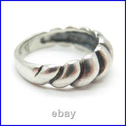 JAMES AVERY 925 Sterling Silver Vintage Ribbed Oxidized Ring Size 7.75 JAMES AVERY 925 Sterling Silver Vintage Ribbed Oxidized Ring Size 7.75