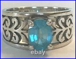 JAMES AVERY ADOREE RING with Blue Topaz Size 6.5 SILVER JA BOX