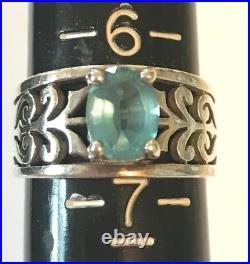 JAMES AVERY ADOREE RING with Blue Topaz Size 6.5 SILVER JA BOX