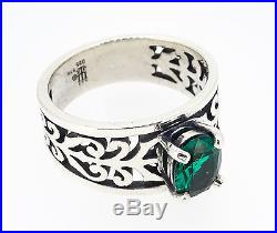 James Avery Adoree Sterling Silver And Lab Created Emerald Ring Retail $390.00