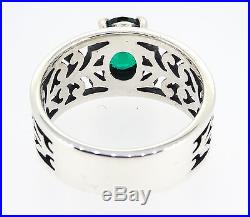 James Avery Adoree Sterling Silver And Lab Created Emerald Ring Retail $390.00