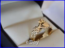 JAMES AVERY ADORNED CLADDAGH RING 14k yellow Gold Size 6 1/2